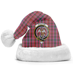 Clan Straiton Tartan Crest Christmas Santa Hat ZF41 Straiton Tartan Tartan Santa Hat   