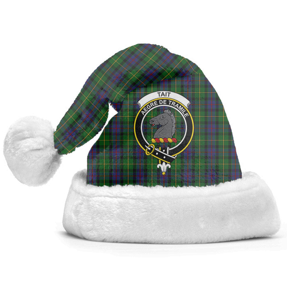 Clan Tait Tartan Crest Christmas Santa Hat GB40 Tait Tartan Tartan Santa Hat   