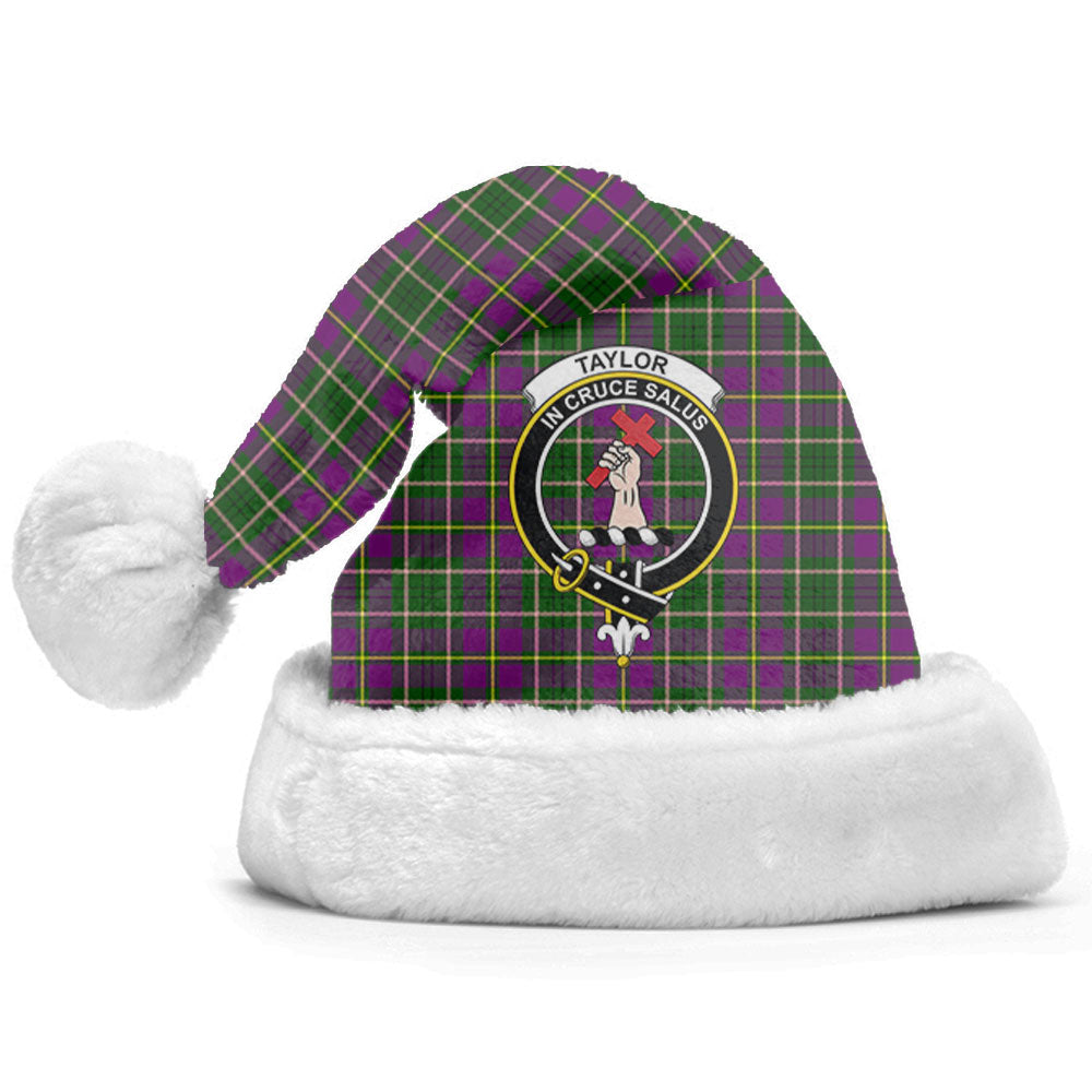 Clan Taylor Tartan Crest Christmas Santa Hat JV35 Taylor Tartan Tartan Santa Hat   