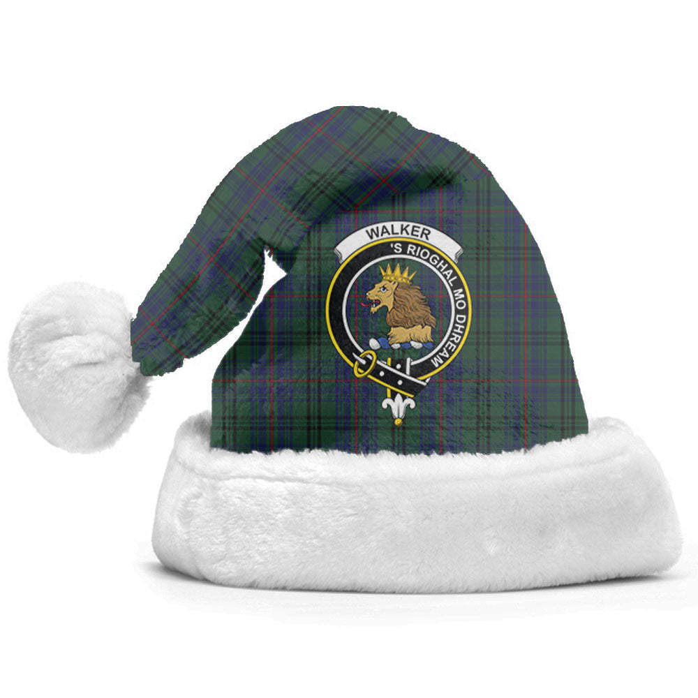 Clan Walker Hunting Tartan Crest Christmas Santa Hat WQ35 Walker Hunting Tartan Tartan Santa Hat   