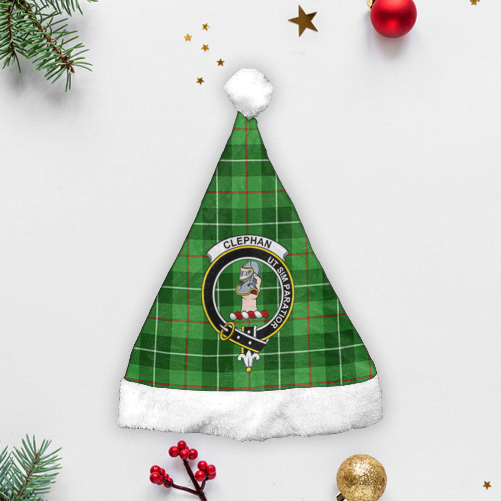 Clan Clephan (or Clephane) Tartan Crest Christmas Santa Hat ZR55 Clephan (or Clephane) Tartan Tartan Santa Hat   