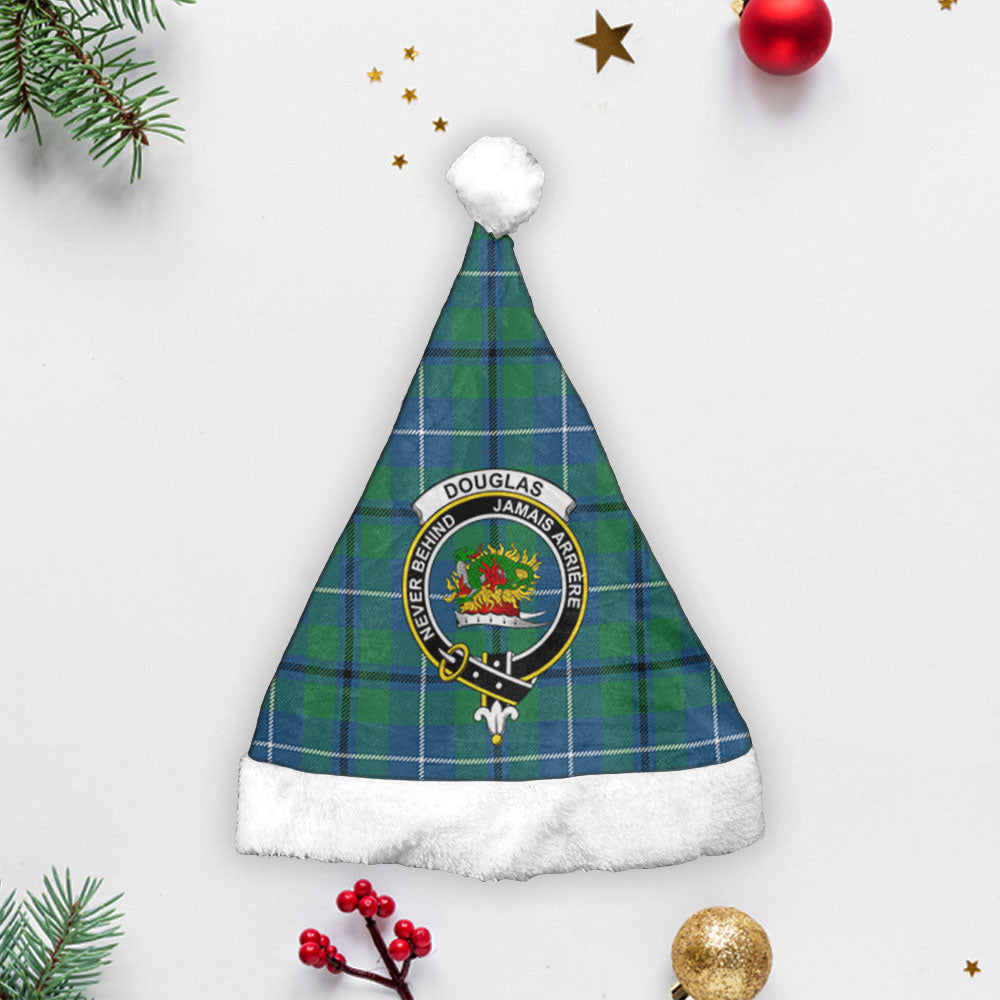 Clan Douglas Ancient Tartan Crest Christmas Santa Hat XC22 Douglas Ancient Tartan Tartan Santa Hat   