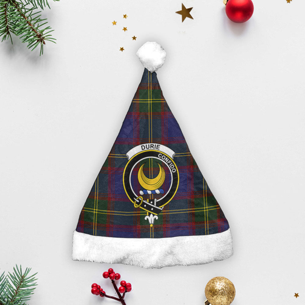 Clan Durie Tartan Crest Christmas Santa Hat LU39 Durie Tartan Tartan Santa Hat   
