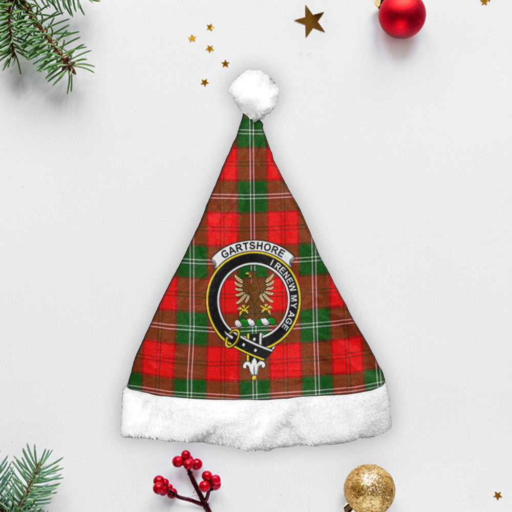 Clan Gartshore Tartan Crest Christmas Santa Hat AR48 Gartshore Tartan Tartan Santa Hat   