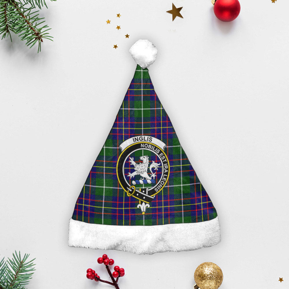 Clan Inglis Modern Tartan Crest Christmas Santa Hat TF12 Inglis Modern Tartan Tartan Santa Hat   