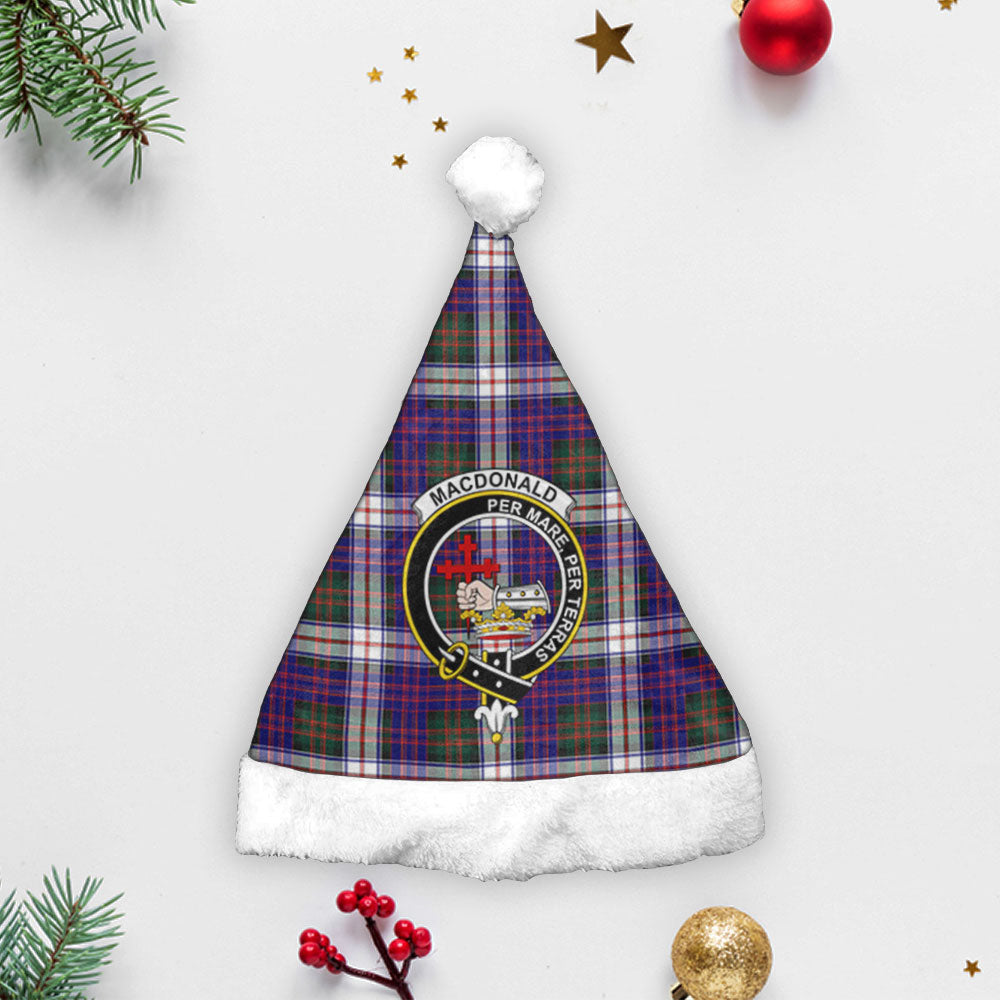 Clan MacDonald Dress Modern Tartan Crest Christmas Santa Hat MJ26 MacDonald Dress Modern Tartan Tartan Santa Hat   