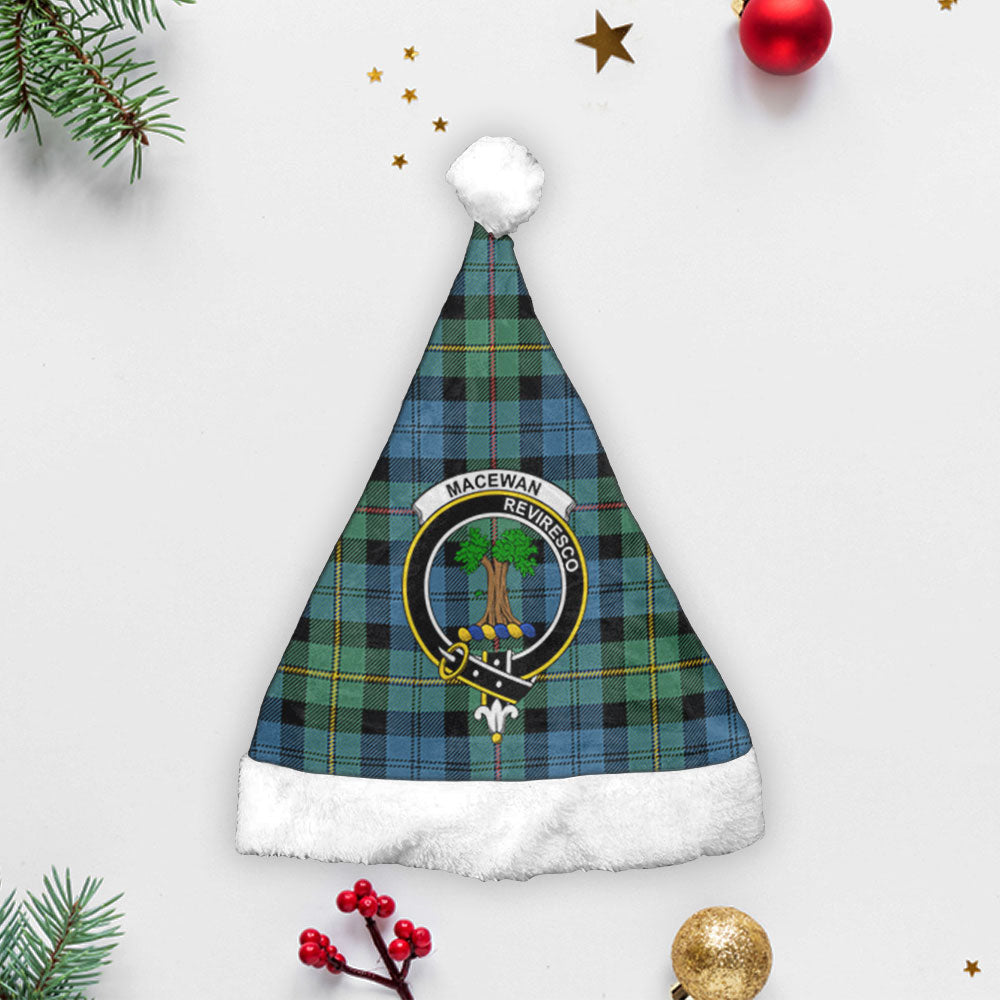 Clan MacEwan Ancient Tartan Crest Christmas Santa Hat AO69 MacEwan Ancient Tartan Tartan Santa Hat   