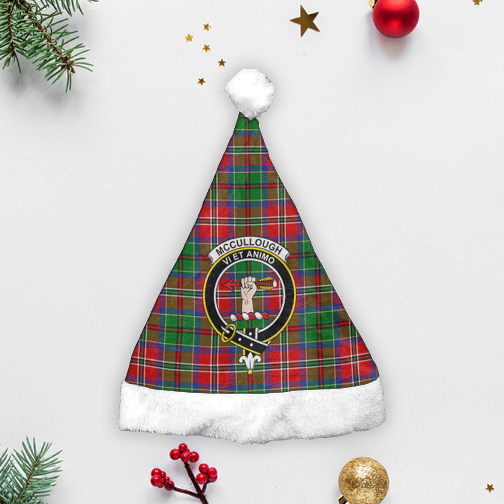 Clan McCullough Tartan Crest Christmas Santa Hat MB43 McCullough Tartan Tartan Santa Hat   