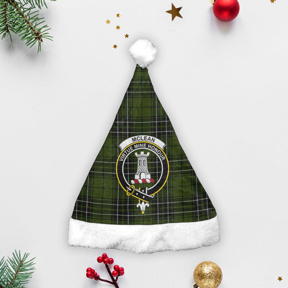 Clan McLean Hunting Tartan Crest Christmas Santa Hat KN21 McLean Hunting Tartan Tartan Santa Hat   