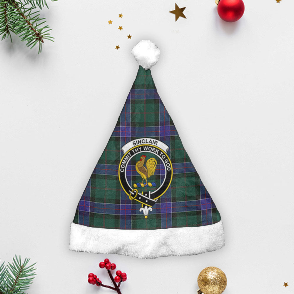 Clan Sinclair Hunting Modern Tartan Crest Christmas Santa Hat PP64 Sinclair Hunting Modern Tartan Tartan Santa Hat   