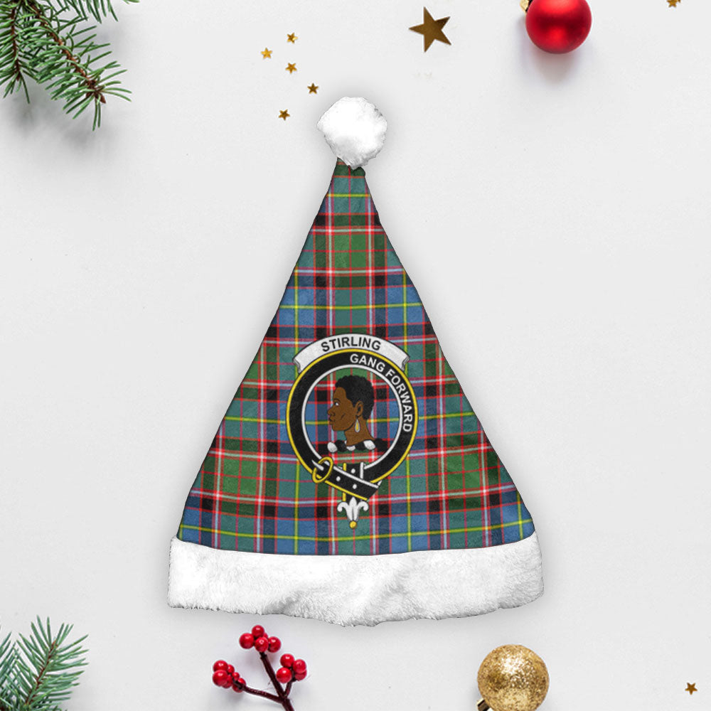 Clan Stirling (of Keir) Tartan Crest Christmas Santa Hat RF19 Stirling (of Keir) Tartan Tartan Santa Hat   