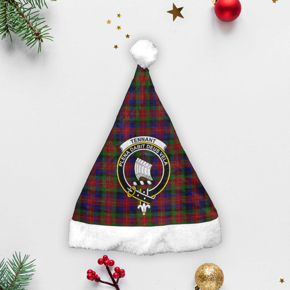 Clan Tennant Tartan Crest Christmas Santa Hat SA27 Tennant Tartan Tartan Santa Hat   