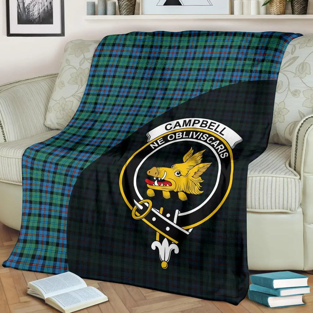 Clan Campbell of Cawdor Ancient Tartan Crest Blanket Wave Style EG37 Clan Campbell of Cawdor Tartan Today   