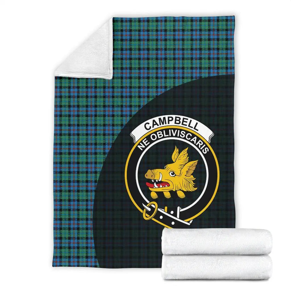 Clan Campbell of Cawdor Ancient Tartan Crest Blanket Wave Style EG37 Clan Campbell of Cawdor Tartan Today   