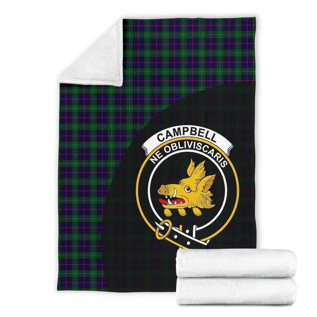Clan Campbell of Cawdor Modern Tartan Crest Blanket Wave Style KE14 Clan Campbell of Cawdor Tartan Today   