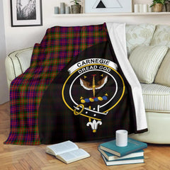 Clan Carnegie Modern Tartan Crest Blanket Wave Style GX46 Clan Carnegie Tartan Today   