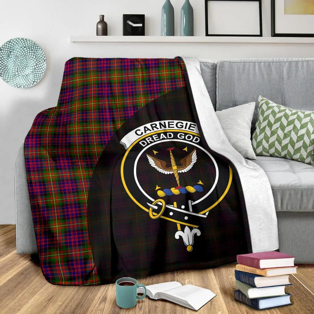 Clan Carnegie Modern Tartan Crest Blanket Wave Style GX46 Clan Carnegie Tartan Today   