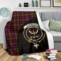 Clan Carnegie Modern Tartan Crest Blanket Wave Style GX46 Clan Carnegie Tartan Today   