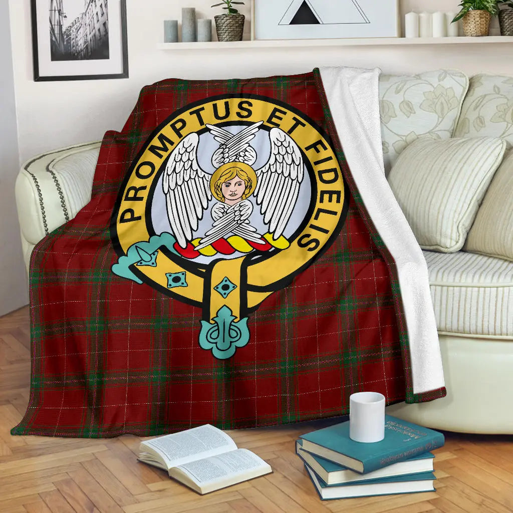 Clan Carruthers Family Tartan Official Crest Blanket 3 Sizes WN11 Clan Carruthers Tartan Today   