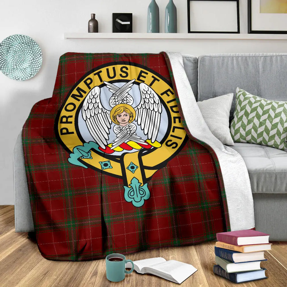 Clan Carruthers Family Tartan Official Crest Blanket 3 Sizes WN11 Clan Carruthers Tartan Today   