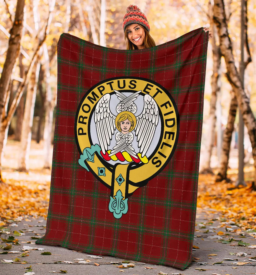 Clan Carruthers Family Tartan Official Crest Blanket 3 Sizes WN11 Clan Carruthers Tartan Today   