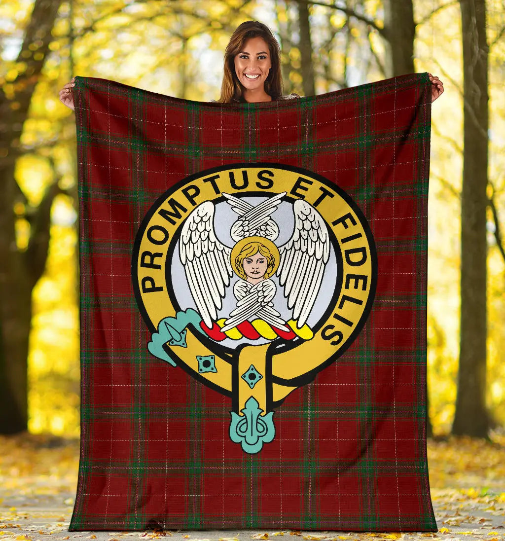 Clan Carruthers Family Tartan Official Crest Blanket 3 Sizes WN11 Clan Carruthers Tartan Today   