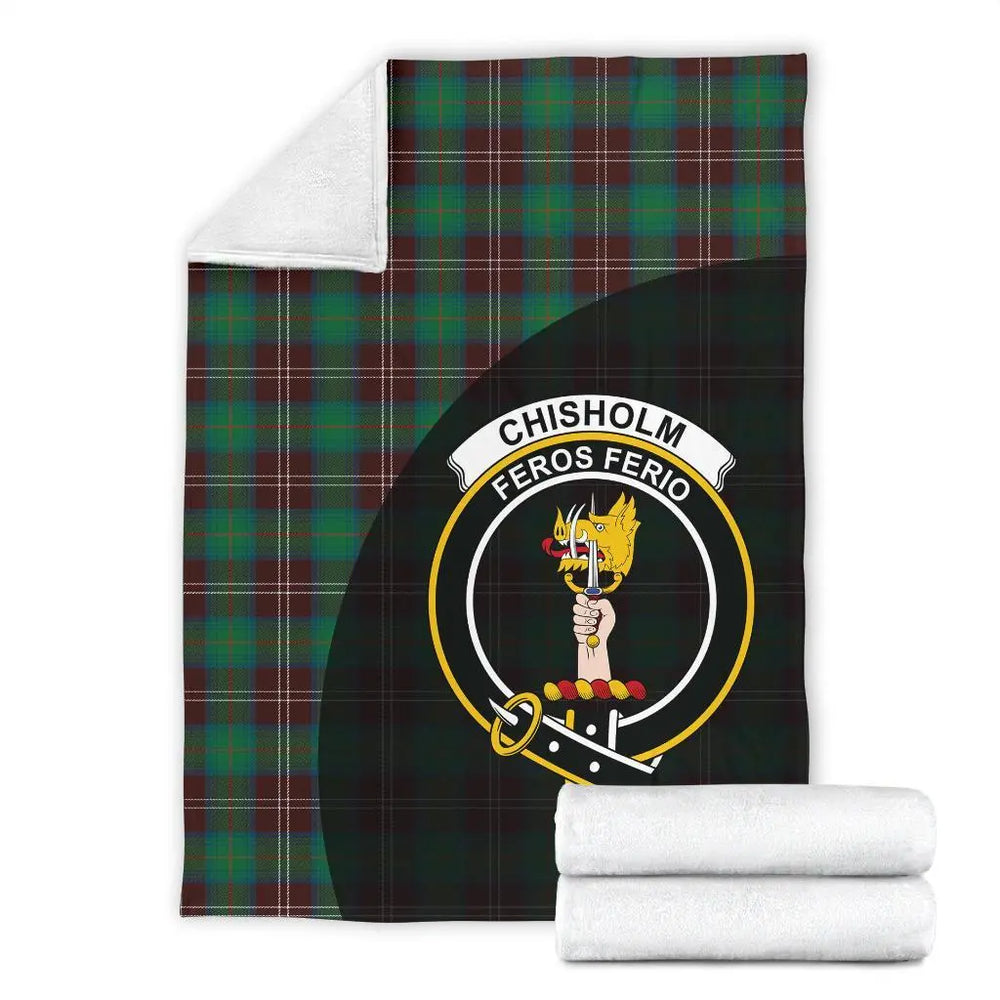 Clan Chisholm Hunting Ancient Tartan Crest Blanket Wave Style NR80 Clan Chisholm Tartan Today   