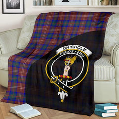 Clan Chisholm Hunting Modern Tartan Crest Blanket Wave Style HQ87 Clan Chisholm Tartan Today   