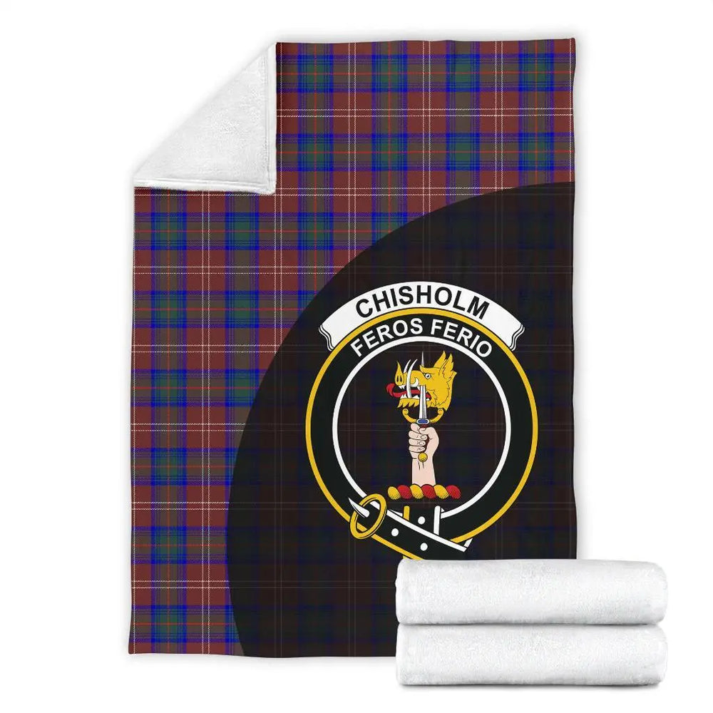 Clan Chisholm Hunting Modern Tartan Crest Blanket Wave Style HQ87 Clan Chisholm Tartan Today   
