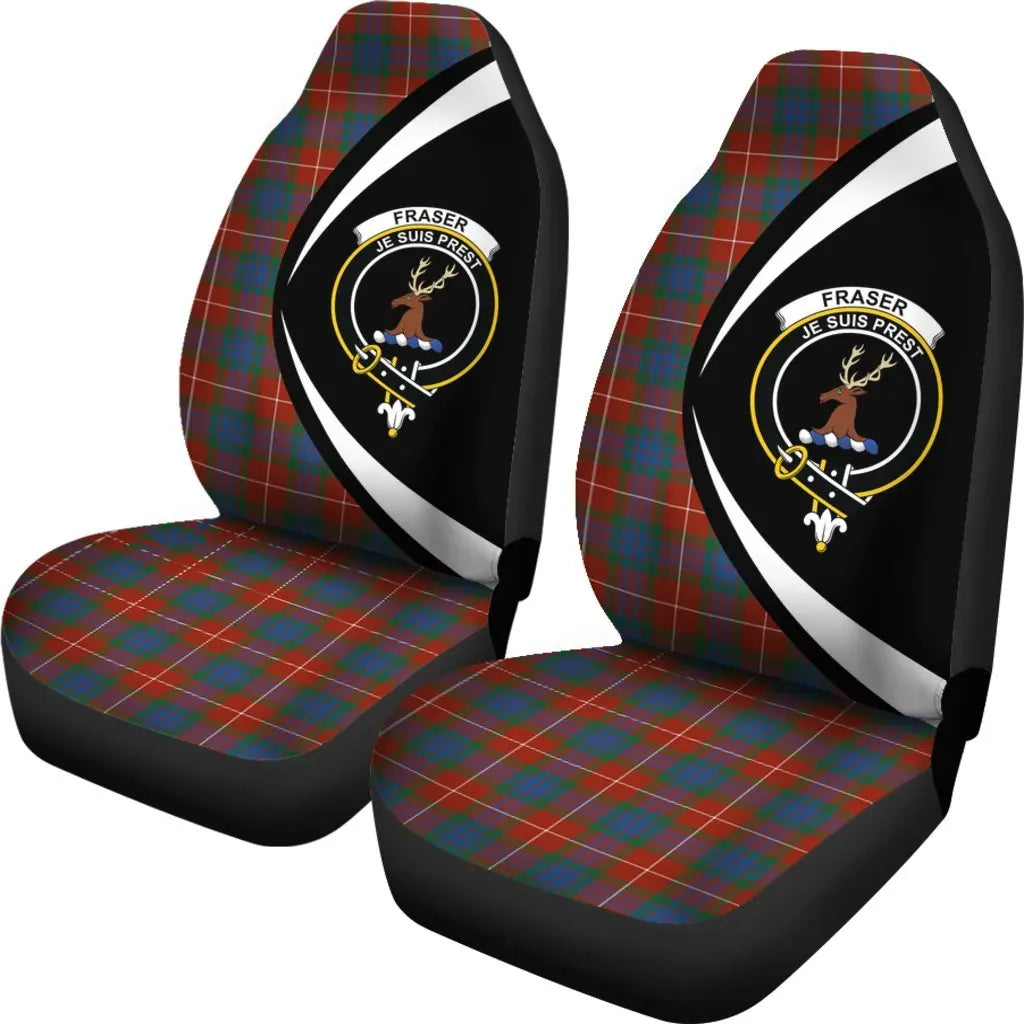 Clan Clan Fraser Ancient Tartan Crest Circle Car Seat Cover DK83 Clan Fraser Tartan Today   
