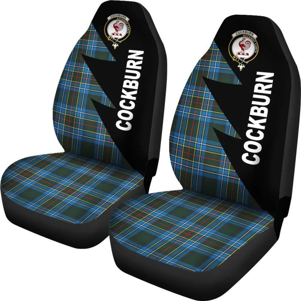 Clan Cockburn Tartan Crest Flash Style Car Seat Cover CJ38 Clan Cockburn Tartan Today   