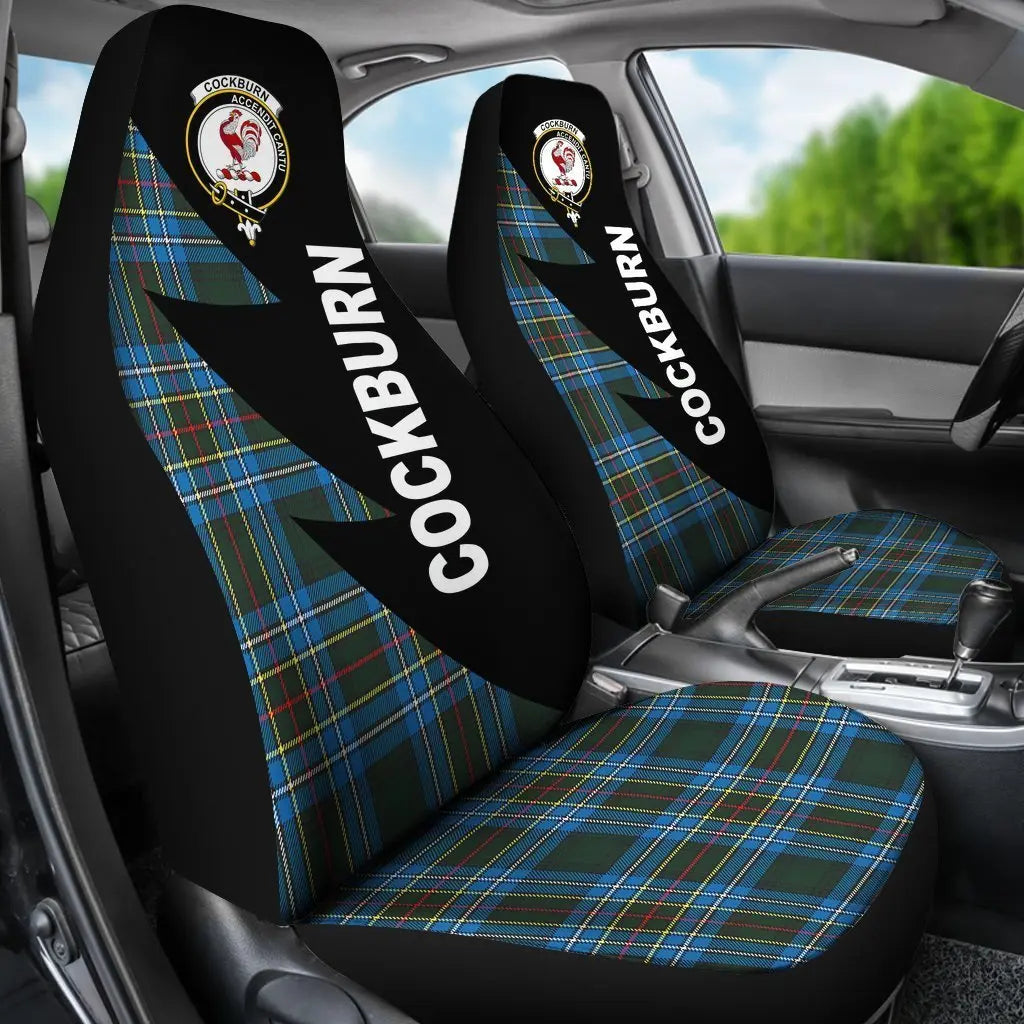 Clan Cockburn Tartan Crest Flash Style Car Seat Cover CJ38 Clan Cockburn Tartan Today   