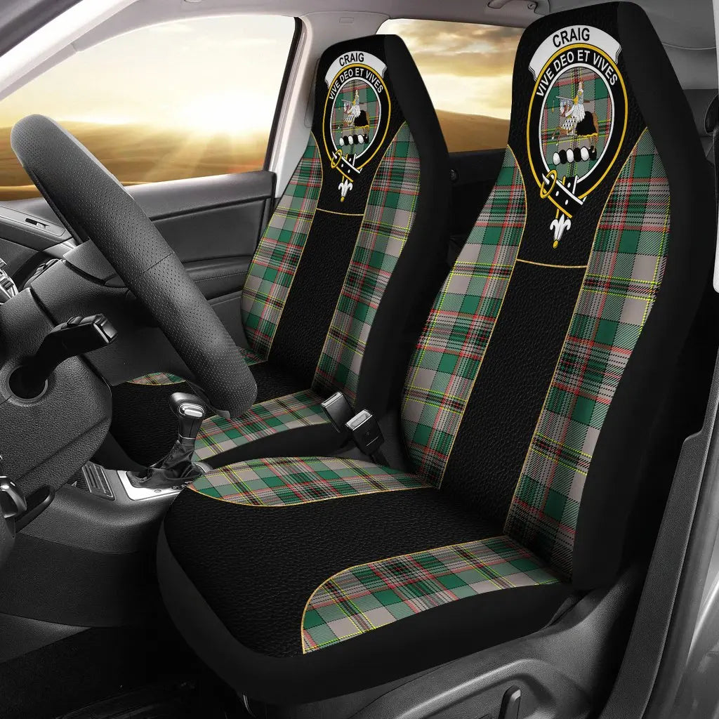 Clan Craig Ancient Tartan Crest Car Seat Cover  Special VersionHW89 Clan Craig Tartan Today   