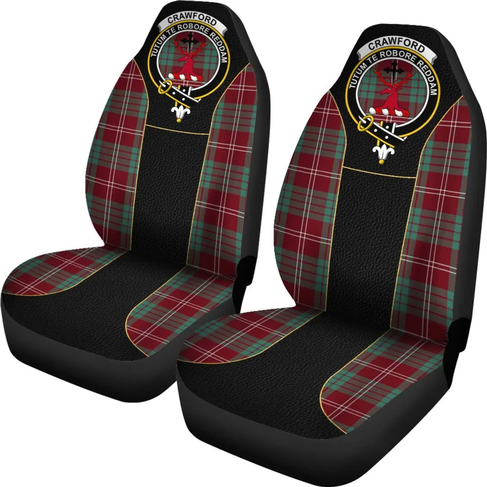 Clan Crawford Tartan Crest Special Style Car Seat Cover KF11 Clan Crawford Tartan Today   