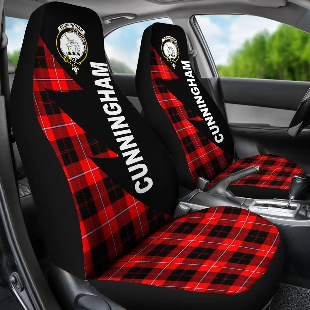 Clan Cunningham Tartan Family Crest Flash Style Car Seat Cover EA74 Clan Cunningham Tartan Today   