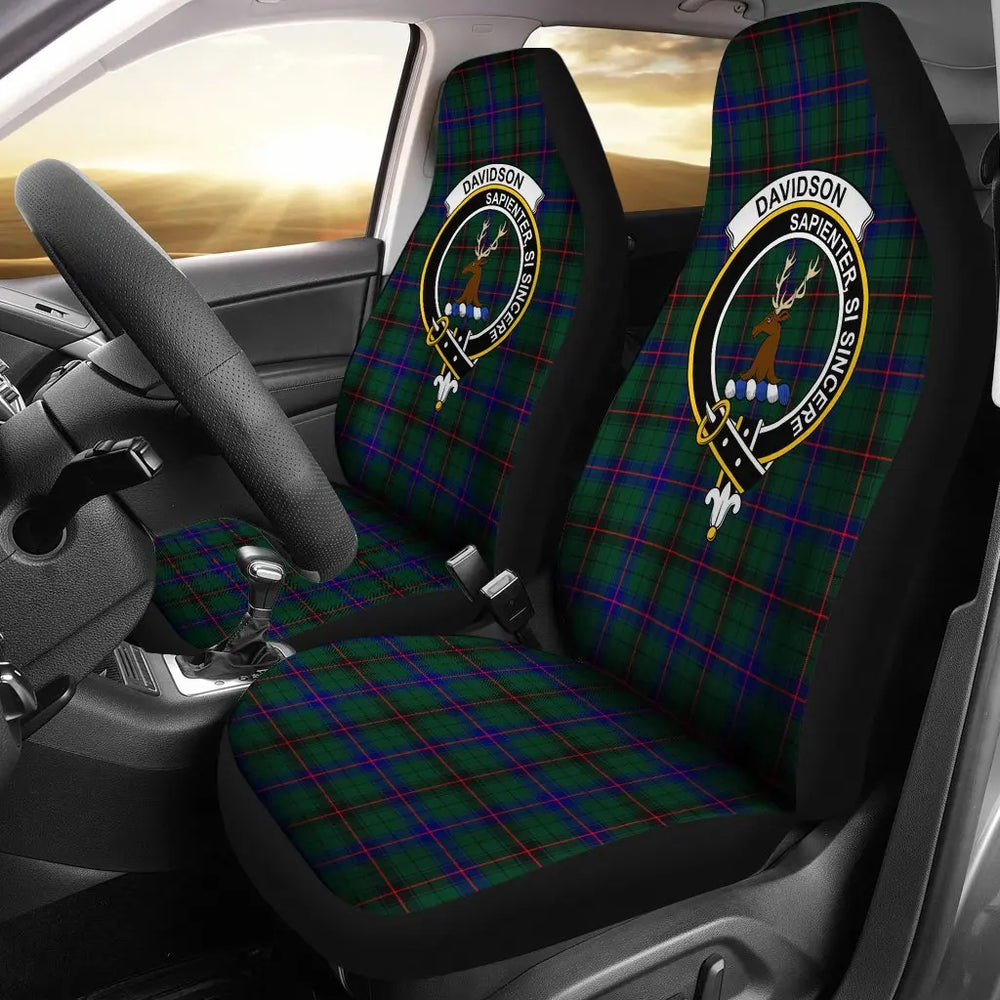 Clan Davidson Tartan Crest Car Seat Cover EC68 Clan Davidson Tartan Today   