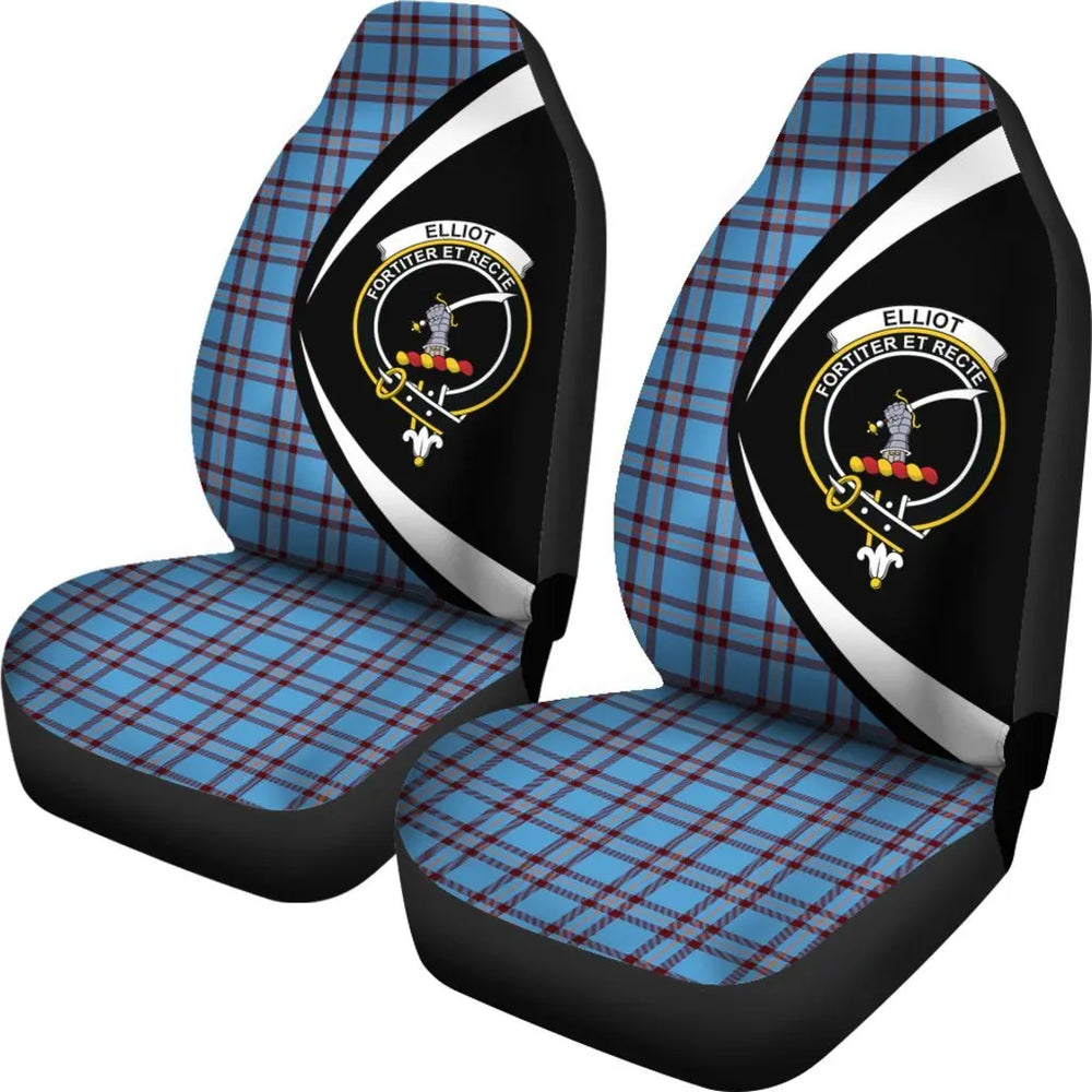 Clan Elliot Ancient Tartan Crest Circle Car Seat Cover XF54 Clan Elliot Tartan Today   