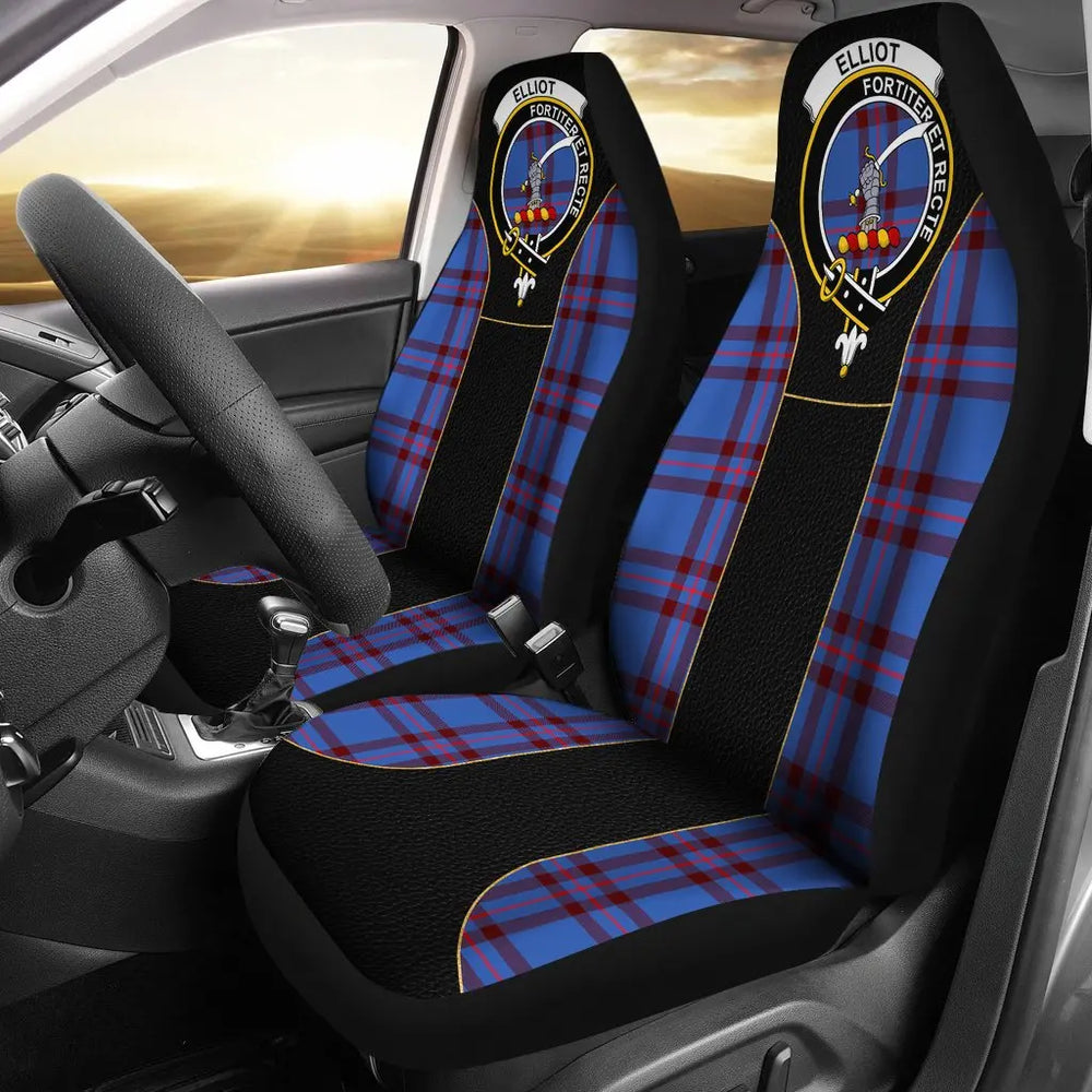 Clan Elliot Tartan Crest Car Seat Cover ER33 Clan Elliot Tartan Today   
