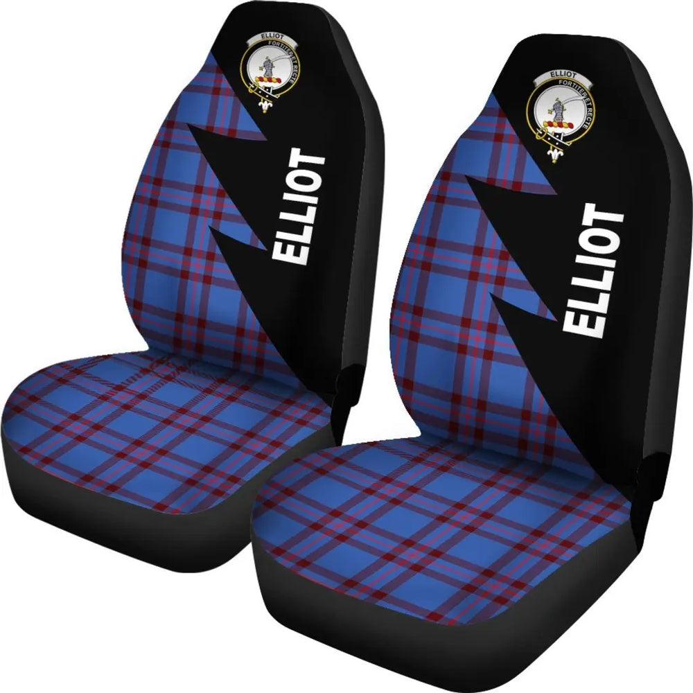 Clan Elliot Tartan Crest Car Seat Cover LS65 Clan Elliot Tartan Today   