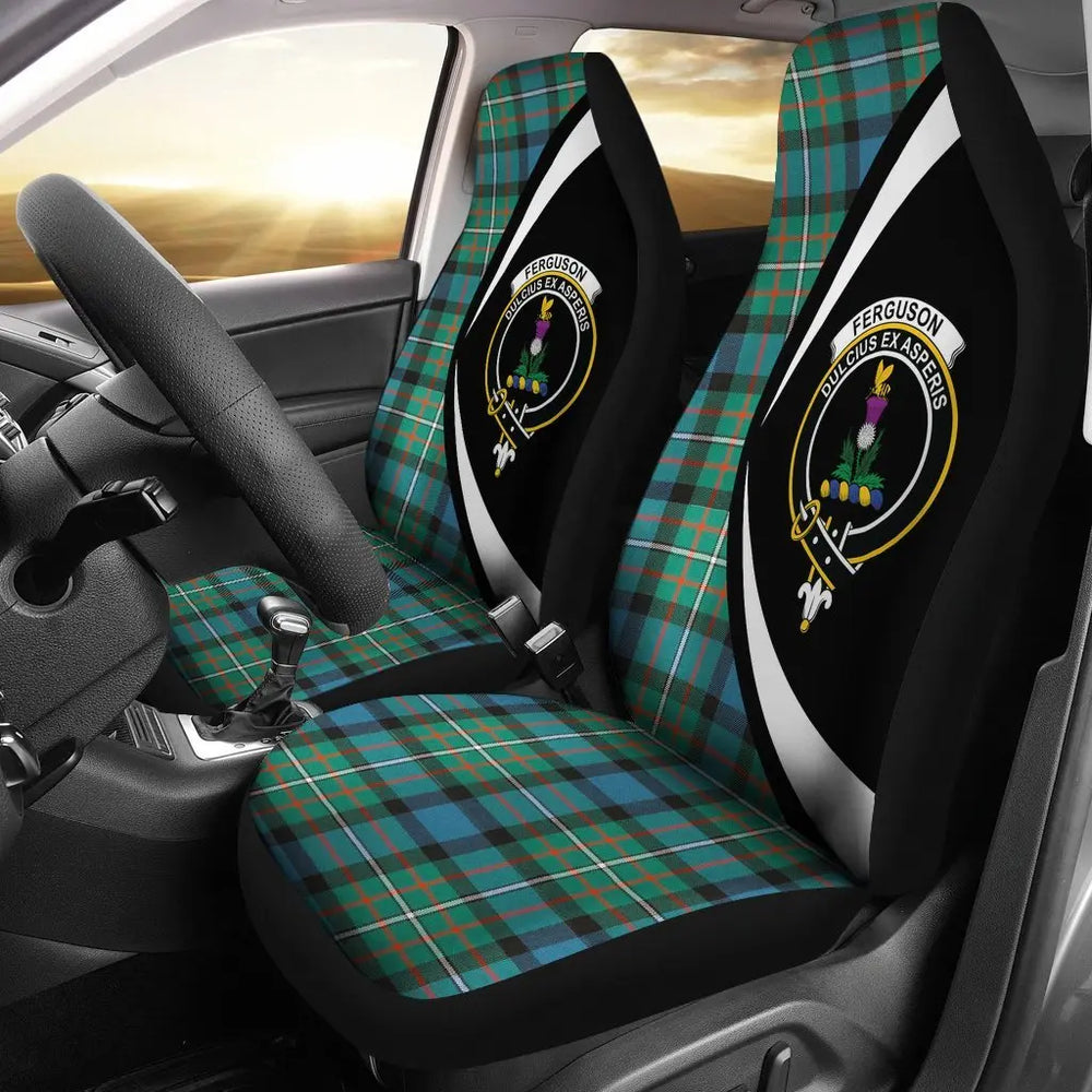 Clan Ferguson Ancient Tartan Crest Circle Style Car Seat Cover PH43  Tartan Today   