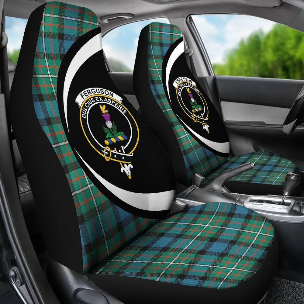 Clan Ferguson Ancient Tartan Crest Circle Style Car Seat Cover PH43  Tartan Today   