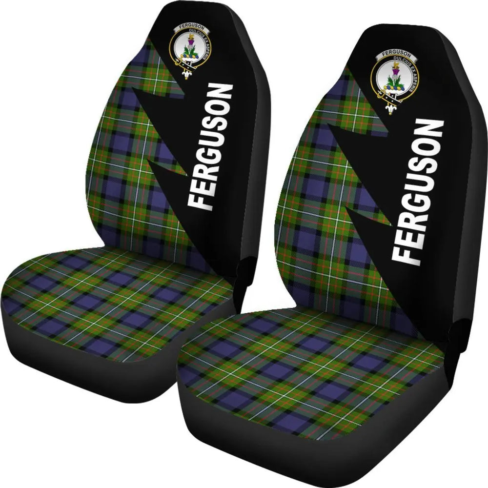 Clan Ferguson Tartan Crest Flash Style Car Seat Cover TE71  Tartan Today   