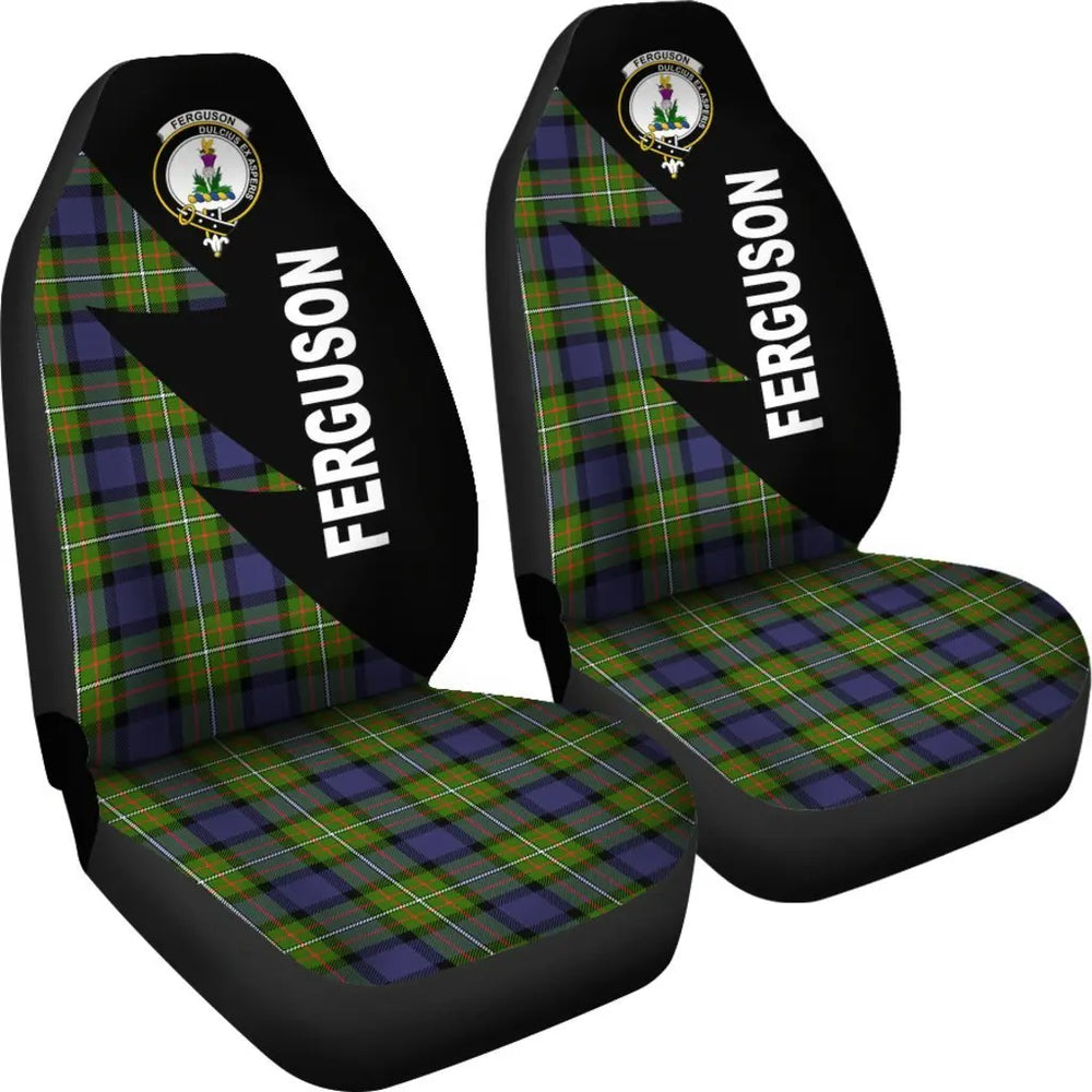 Clan Ferguson Tartan Crest Flash Style Car Seat Cover TE71  Tartan Today   