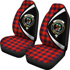 Clan Fraser Modern Tartan Crest Circle Car Seat Cover AQ28 Clan Fraser Tartan Today   