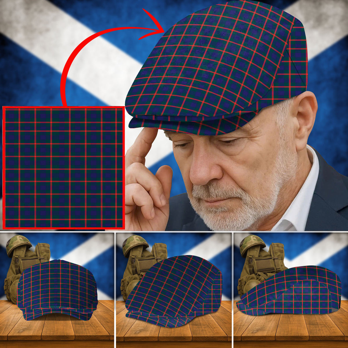 Clan Agnew Modern Tartan Flat Cap MY43 Agnew Modern Tartan Tartan Today
