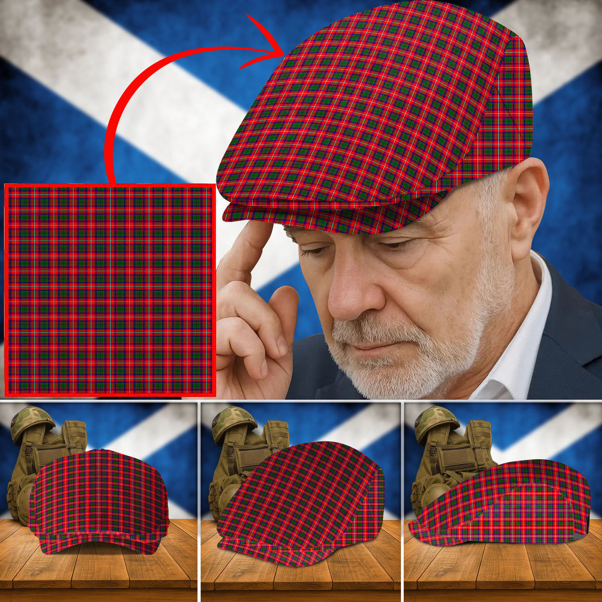 Clan Belshes Tartan Flat Cap HZ40 Belshes Tartan Tartan Today