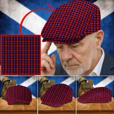 Clan Brown Modern Tartan Flat Cap VK26