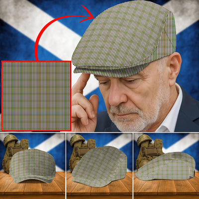 Clan Burns Check Tartan Flat Cap WE29