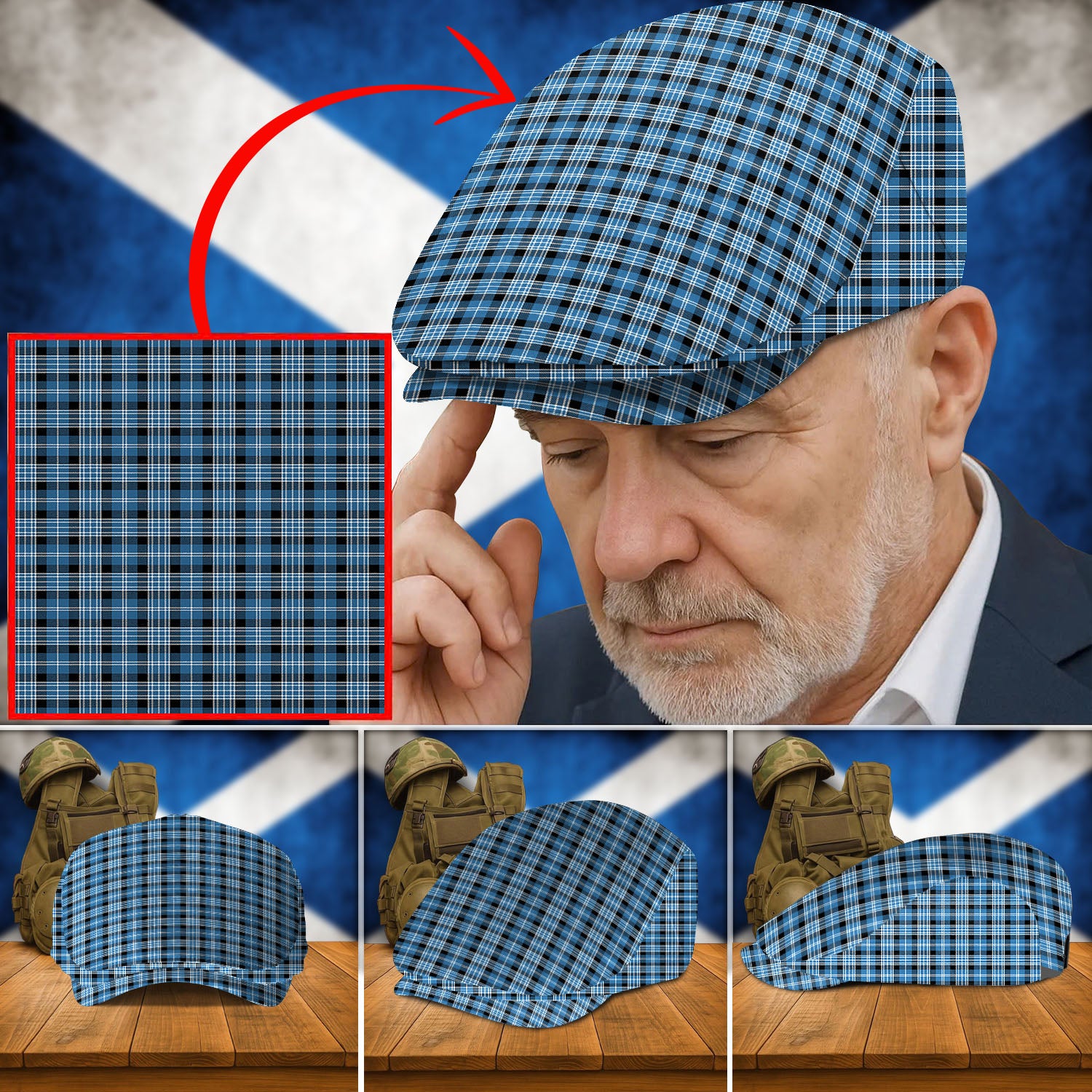 Clan Clark Ancient Tartan Flat Cap KJ95 Clark Ancient Tartan Tartan Today