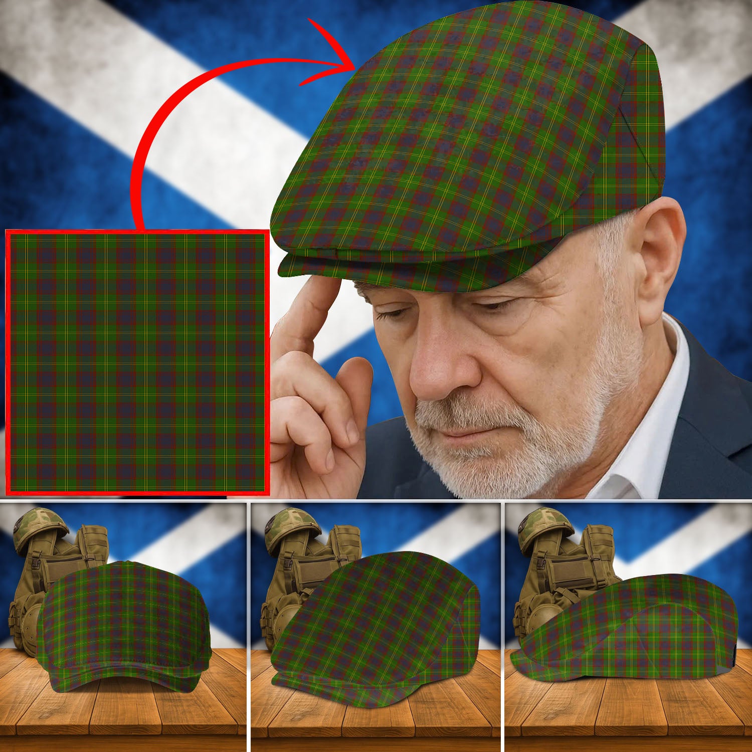 Clan Durie Tartan Flat Cap BQ77 Durie Tartan Tartan Today